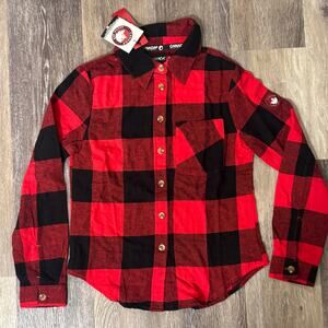 CANADA WEATHER GEAR Girls buffalo Plaid Shirt Medium